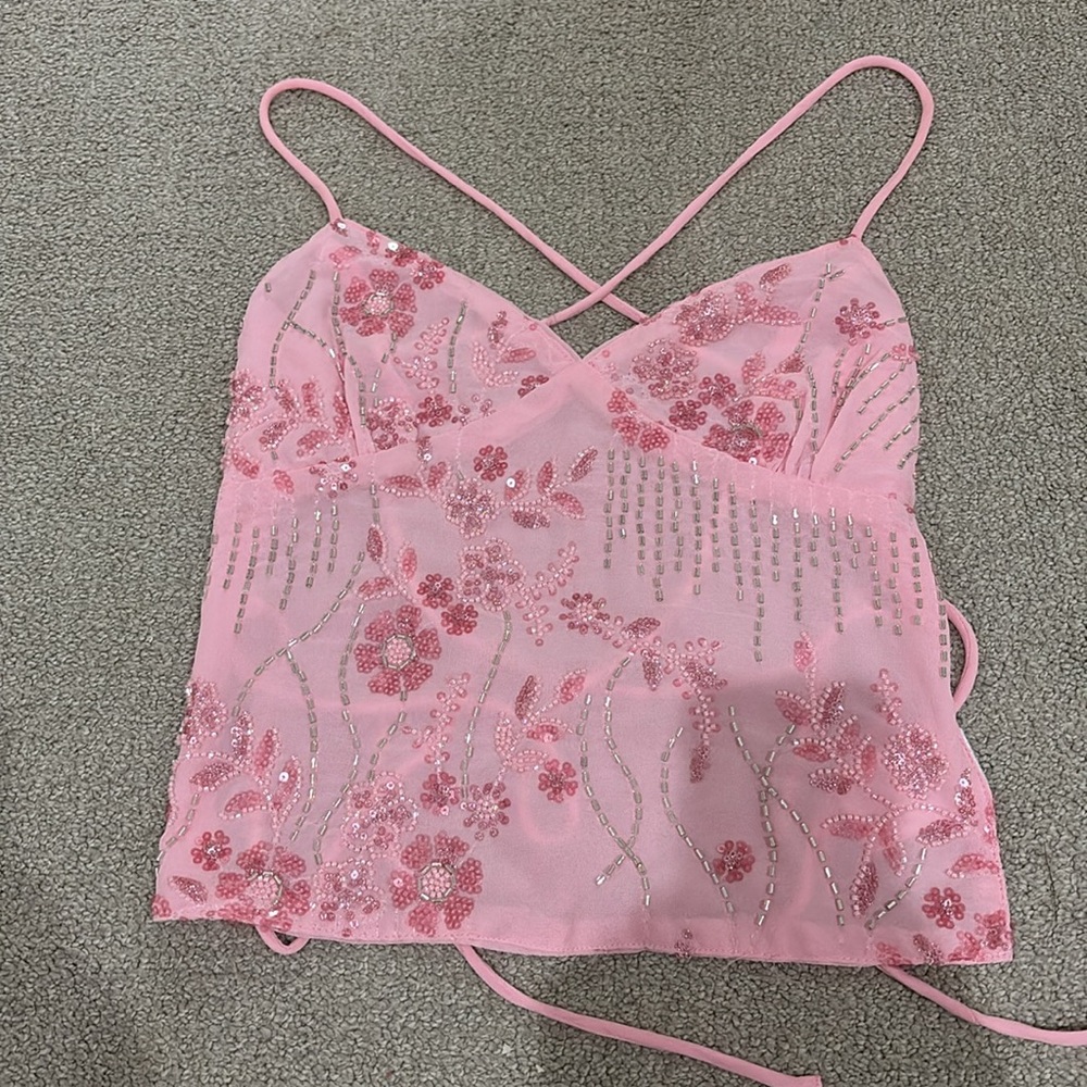 Pepper mayo rhinestone top size 0!